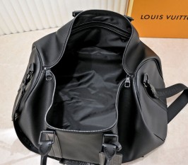 Louis Vuitton Aerogram Keepall Bandouliere 50 Travel Bag In Black