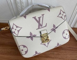 Louis Vuitton Bicolor Monogram Empreinte Metis Handbag In Cream And Bois De Rose Pink