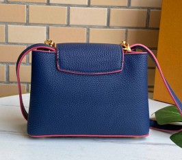 Louis Vuitton Capucines Mini Chain Bag In Navy Blue