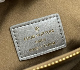 Louis Vuitton Coussin BB Bag In Silver With Leather Strap