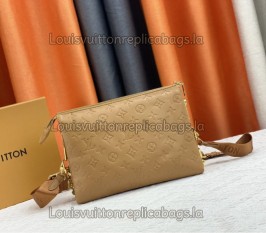 Louis Vuitton Coussin PM Handbag In Camel With Jacquard Strap