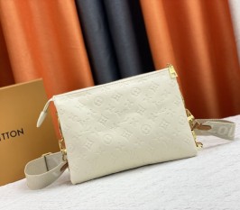 Louis Vuitton Coussin PM Bag In Cream With Jacquard Strap