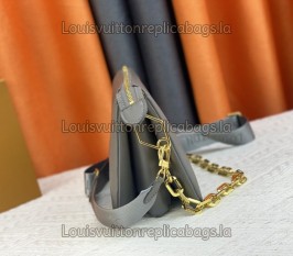 Louis Vuitton Coussin PM Handbag In Grey With Jacquard Strap