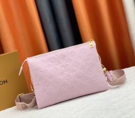 Louis Vuitton Coussin PM Bag In Light Pink With Jacquard Strap