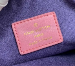 Louis Vuitton Coussin PM Bag In Pink And Purple With Jacquard Strap