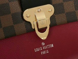 Louis Vuitton Damier Ebene Canvas Vavin PM Bag In Bordeaux Red