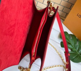 Louis Vuitton Dauphine Lugano MM Bag In Bloody Mary Red