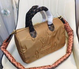 Louis Vuitton Econyl Regenerated Nylon Speedy Bandouliere 30 Handbag In Beige