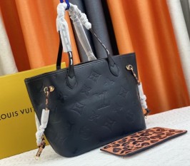 Louis Vuitton Monogram Empreinte Wild At Heart Neverfull MM Tote In Black