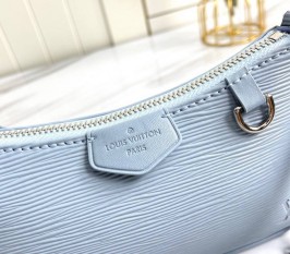 Louis Vuitton Epi Leather Easy Pouch On Strap In Bleu Celeste Blue