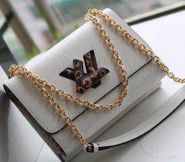 Louis Vuitton Epi Leather Jungle Edition Twist MM Quartz Bag In White
