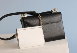 Louis Vuitton Epi Leather Twist MM And Twisty Bag In Black And White