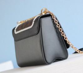 Louis Vuitton Epi Leather Twist MM Canvas Trompe loeil Braid Bag