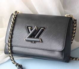 Louis Vuitton Epi Leather Twist MM Bag In Black