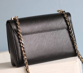 Louis Vuitton Epi Leather Twist MM Bag In Black