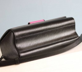 Louis Vuitton Epi Leather Twist MM Bag With Black Vibrant Pink Twist Lock