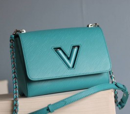 Louis Vuitton Epi Leather Twist MM  Bag In Celestial Blue