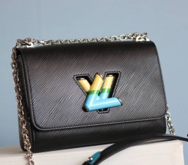 Louis Vuitton Epi Leather Twist MM Limited Edition Bag In Black