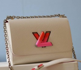 Louis Vuitton Epi Leather Twist MM Limited Edition Bag In White