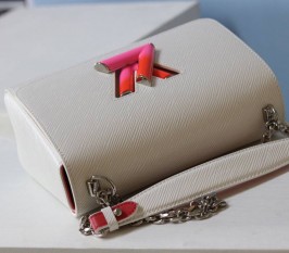 Louis Vuitton Epi Leather Twist MM Limited Edition Bag In White