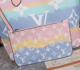 Louis Vuitton Escale Neverfull MM Tote In Pastel Pink