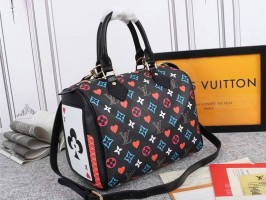 Louis Vuitton Game On Speedy Bandouliere 25 Handbag In Black