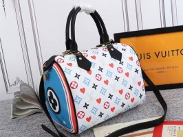 Louis Vuitton Game On Speedy Bandouliere 25 Handbag In White