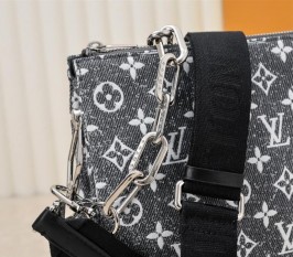 Louis Vuitton Jacquard Denim Coussin PM Bag In Black