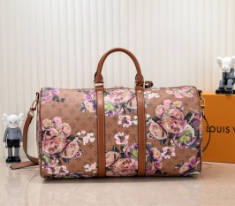 Louis Vuitton Keepall Bandouliere 50 Travel Bag In Floral Pattern