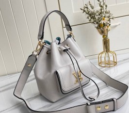Louis Vuitton Lockme Bucket Bag In Greige