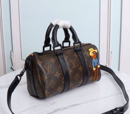 Louis Vuitton Monogram Canvas Mens Zoooom With Friends Nano Keepall Travel Bag