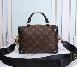 Louis Vuitton Monogram Canvas Petite Malle Souple Handbag In Black