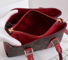 Louis Vuitton Monogram Canvas Soufflot BB Bag In Cerise Red