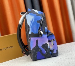 Louis Vuitton Monogram Eclipse Discovery Backpack In Blue Sunrise