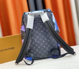 Louis Vuitton Monogram Eclipse Discovery Backpack In Blue Sunrise