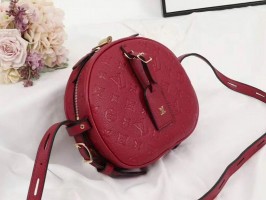 Louis Vuitton Monogram Empreinte Boite Chapeau Souple MM Bag In Red