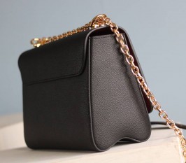 Louis Vuitton Monogram Empreinte Bold Printed Pattern Twist MM Bag In Black