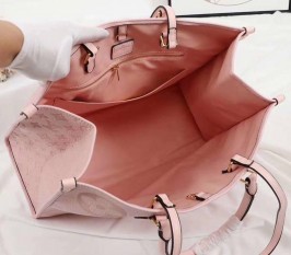 Louis Vuitton Monogram Empreinte Giant Onthego GM Tote In Pink