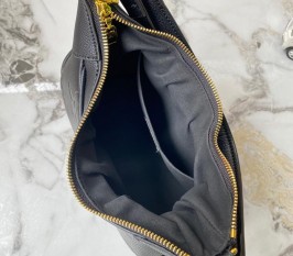 Louis Vuitton Monogram Empreinte Leather Bagatelle Mini Hobo In Black