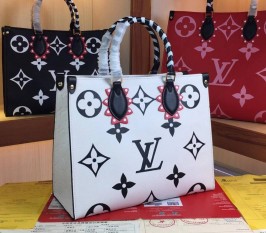 Louis Vuitton Monogram Empreinte Leather Crafty Onthego MM Tote In Cream