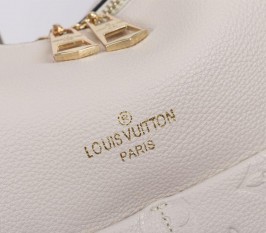 Louis Vuitton Monogram Empreinte Leather Maida Hobo In Cream