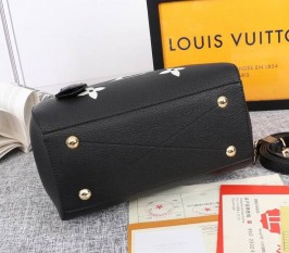 Louis Vuitton Monogram Empreinte Leather Montaigne BB Handbag In Black