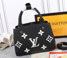 Louis Vuitton Monogram Empreinte Leather Montaigne BB Handbag In Black