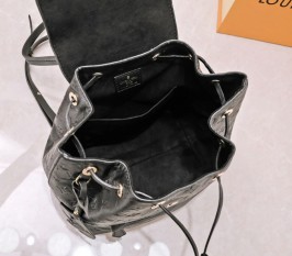 Louis Vuitton Monogram Empreinte Leather Montsouris PM Backpack In Black