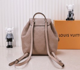 Louis Vuitton Monogram Empreinte Leather Montsouris PM Backpack In Tourterelle Gray