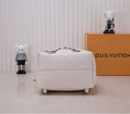 Louis Vuitton Monogram Empreinte Leather Montsouris PM Backpack In White