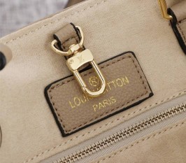 Louis Vuitton Monogram Empreinte Leather OnTheGo MM Tote In Tourterelle Gray