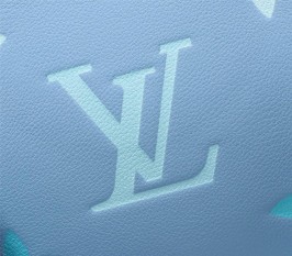 Louis Vuitton Monogram Empreinte Leather Onthego MM  Bag In Summer Blue