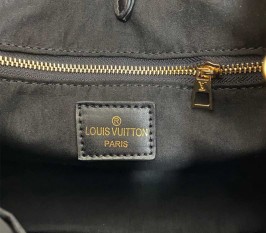Louis Vuitton Monogram Empreinte Leather Onthego PM Bag In Black