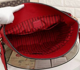 Louis Vuitton Monogram Empreinte Melie Hobo In Red
